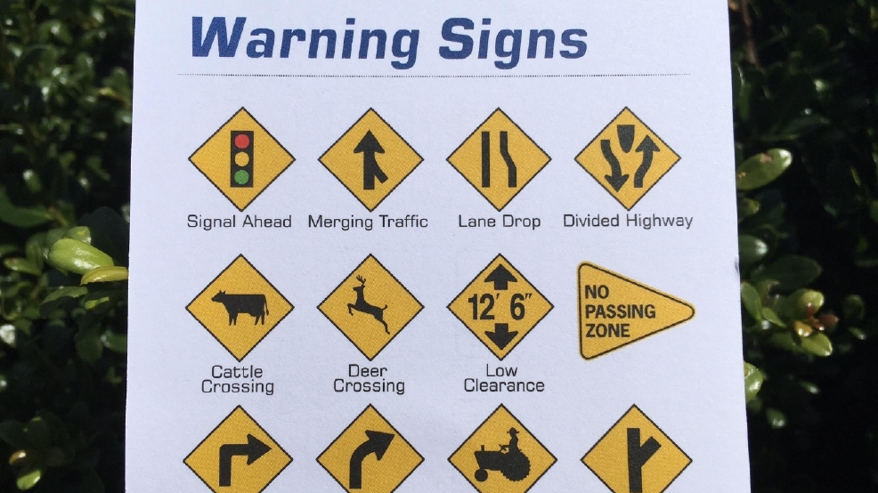 Nc Dmv Road Signs Chart 2019