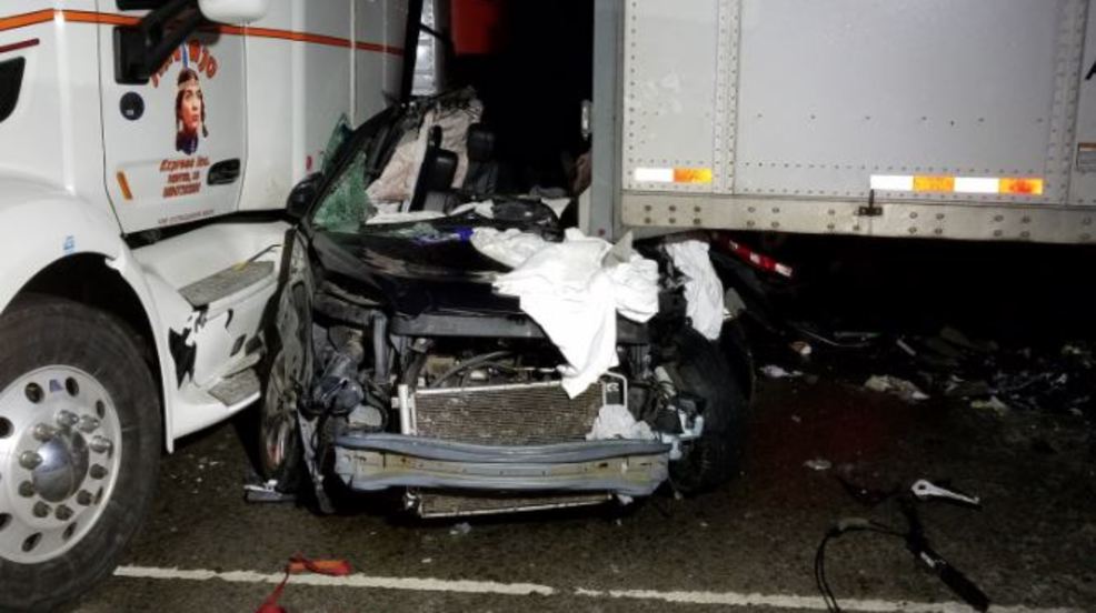 Black ice causes 20car pileup on Oregon interstate near Deadman's Pass; 9 people injured KMTR