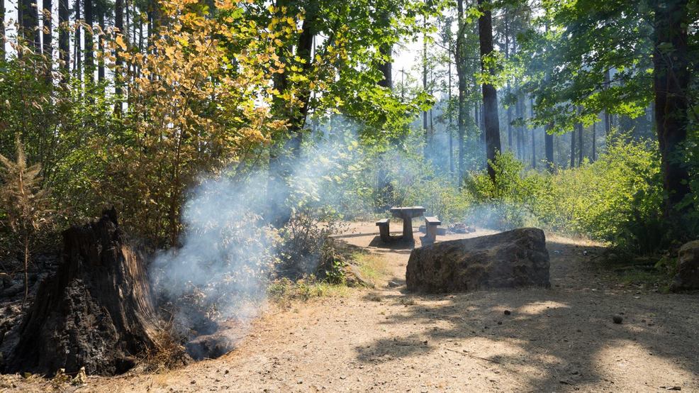 Jones Fire up Fall Creek 'Both Bedrock and Puma Campgrounds have been