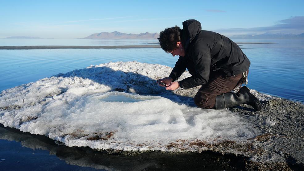 Rare salt formations appear along the Great Salt Lake - NBC Montana