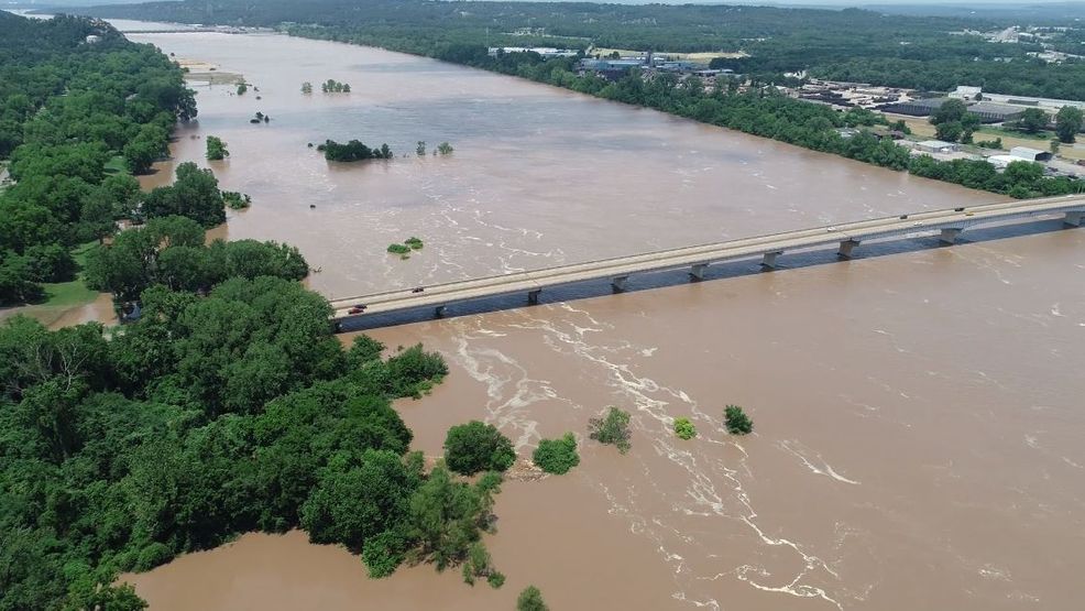 WEB EXTRA Aerial view of the Arkansas River at Dardanelle KATV