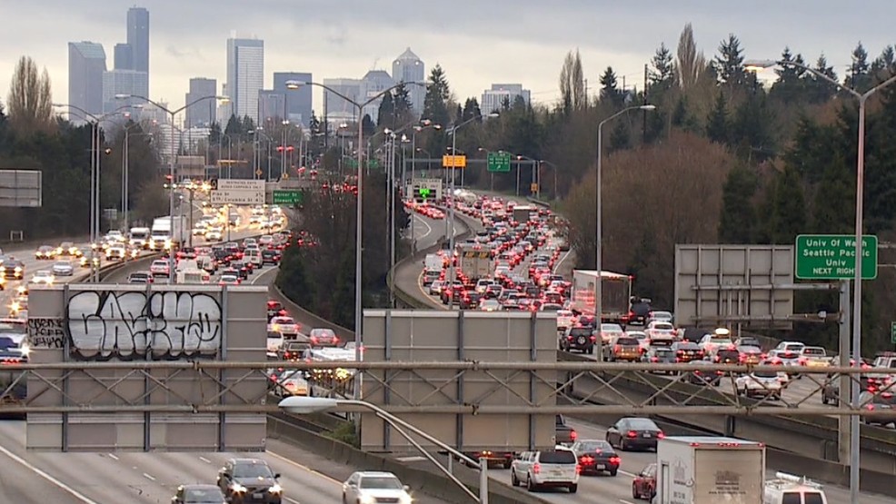 Seattle traffic congestion I-5 at Greenlake Ravenna stretch KOMOoad.jpg Seattle traffic congestion I-5 at Greenlake Ravenna stretch KOMOoad.jpg