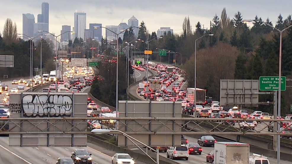 Seattle traffic congestion I-5 at Greenlake Ravenna stretch KOMOoad.jpg Seattle traffic congestion I-5 at Greenlake Ravenna stretch KOMOoad.jpg