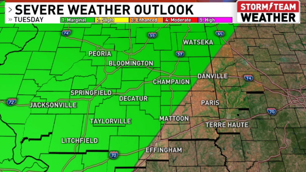 Major weather changes coming to Central Illinois, including storms