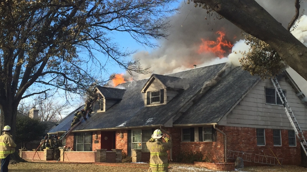 OKCFD Crews on the scene of two story house fire KOKH