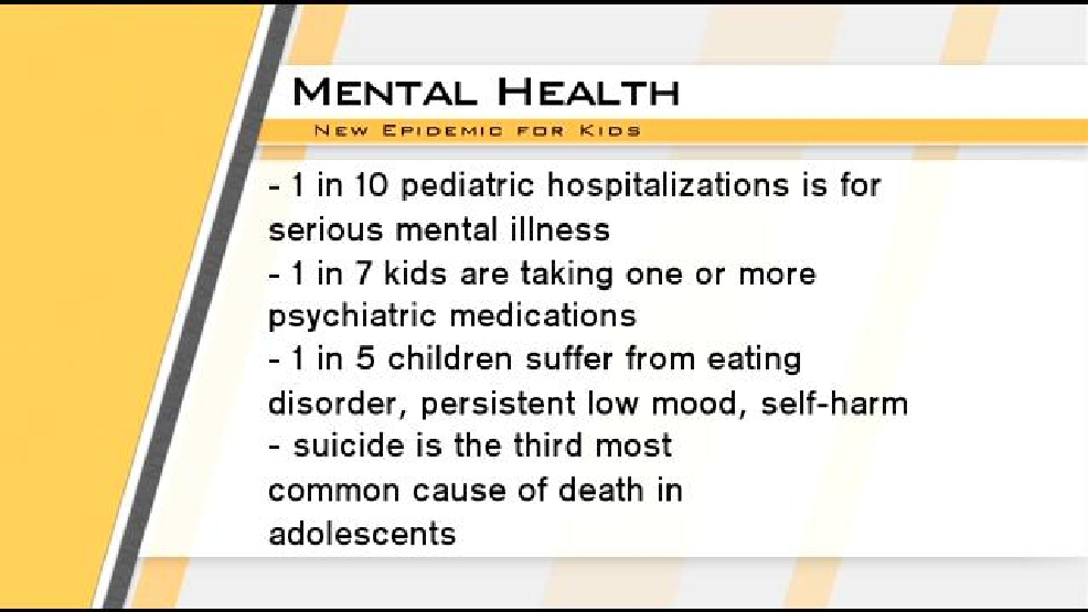 Health Professional Says Mental Illness a New Epidemic for Children KHGI