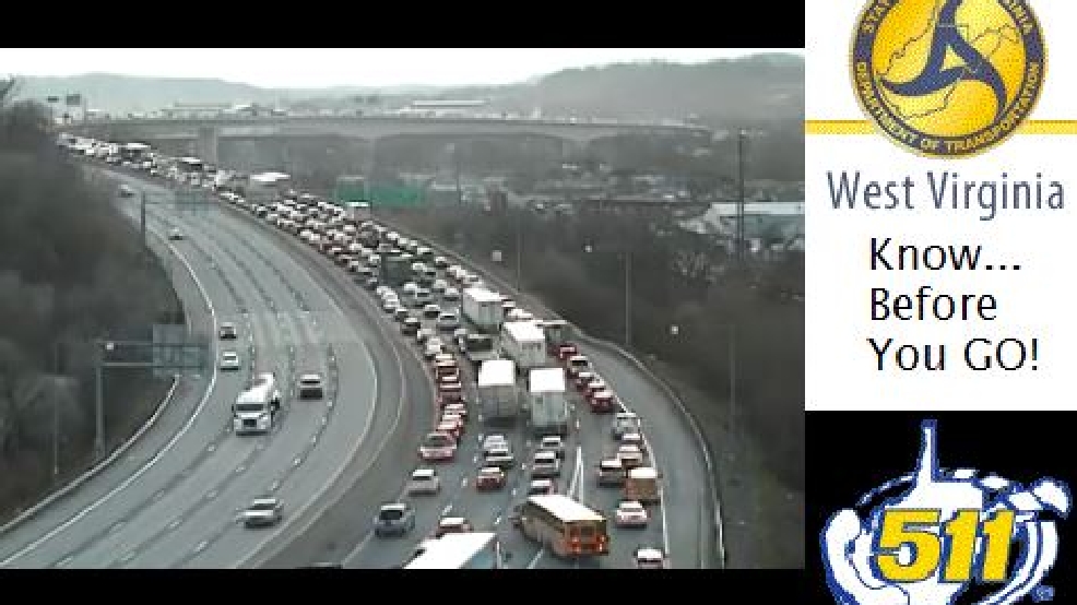 Two of three lanes closed briefly on Interstate 64 East at South