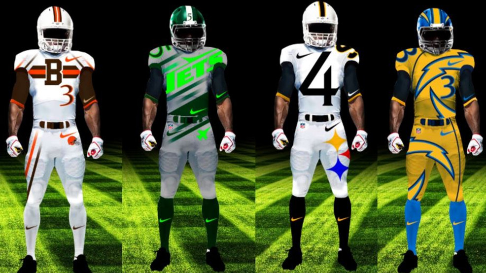 NFL team uniforms redesigned WKRC