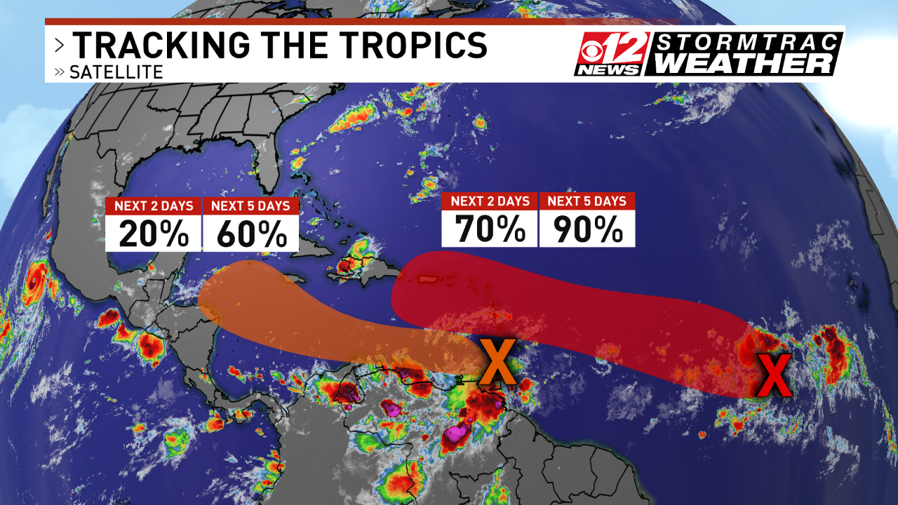 Increased chance of tropical development WTVX