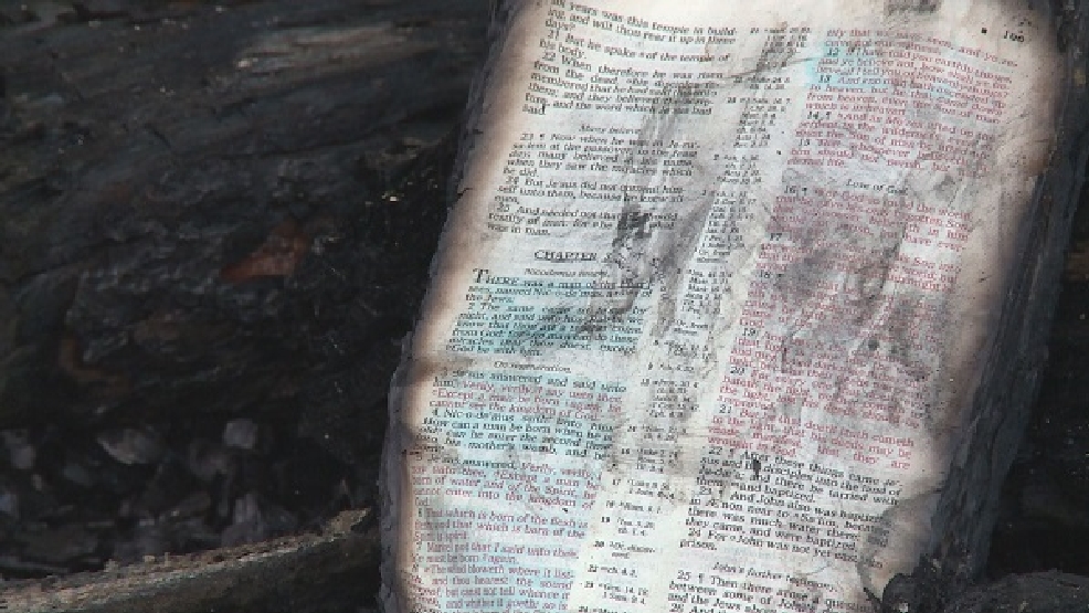 Couple finds Bible in the ashes of burned down home WKRC